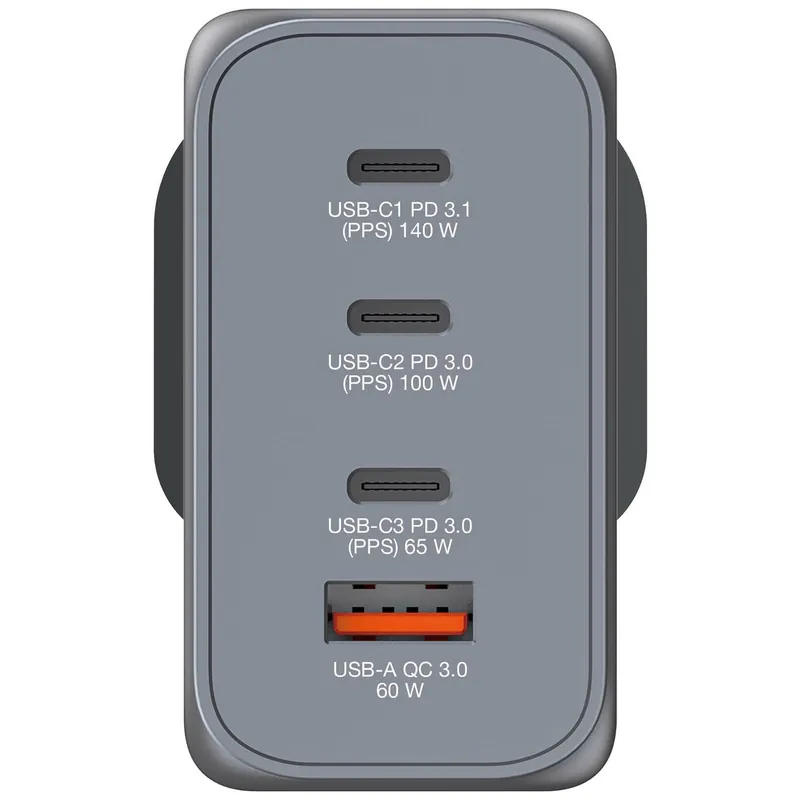 4端口240W GaN插牆式充電器 (GNC-240U)