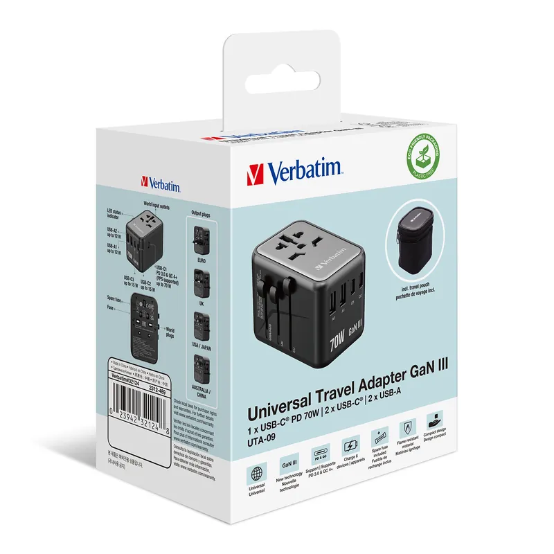 GaN III 70W 通用旅行轉插 (UTA-09)