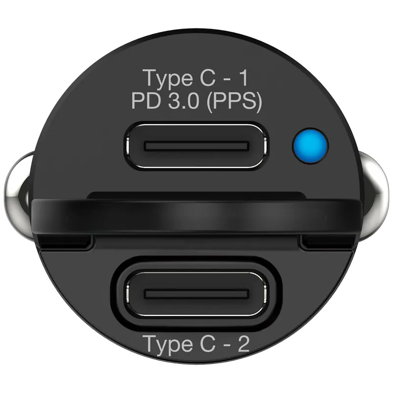 2端口45W Type C PD 3.0迷你車用充電器