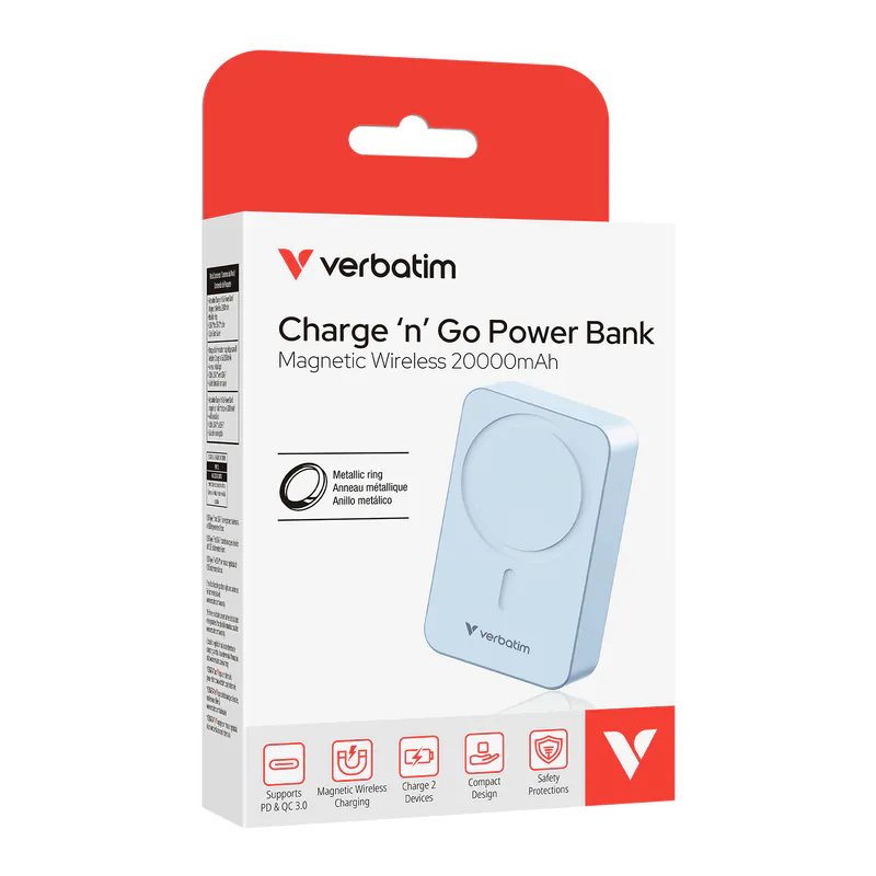 Charge 'n' Go 20000mAh 磁吸無線流動充電池 (WPB20)