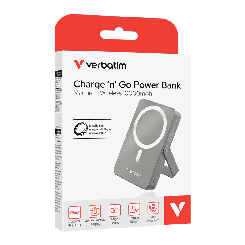 Charge 'n' Go 10000mAh 磁吸無線流動充電池 (WPBGS10)