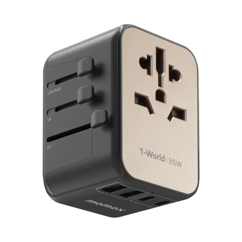 1-World USB PD35W 5 USB 旅行充電插座