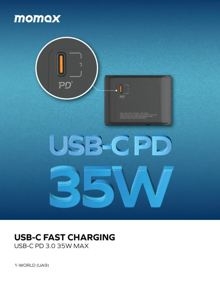 1-World USB PD35W 5 USB 旅行充電插座
