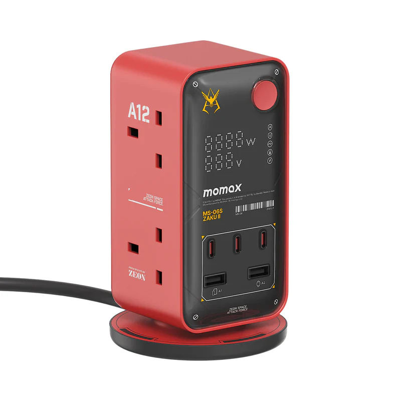 1-Charge Work-Flow 6 插座數位顯示電源盒 (附 USB)