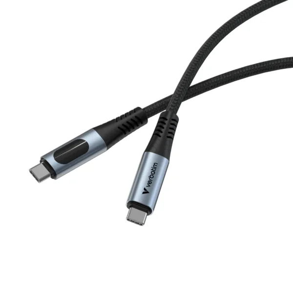 100W USB-C 至 USB-C 充電傳輸線附 LED 顯示屏 (SCC2-CCD100)：圖片 2