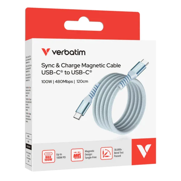 100W USB-C 至 USB-C 磁吸充電傳輸線 (SCC2-CCM100)：圖片 3