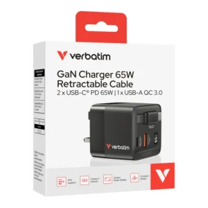 65W GaN 充電器連伸縮USB-C充電線