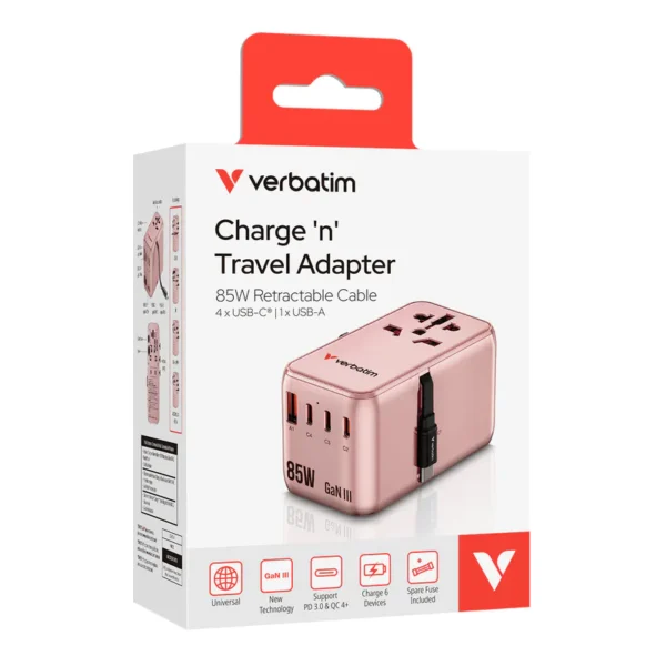 Charge 'n' Travel 85W 通用旅行轉插連伸縮充電線 (CNT-02)：圖片 5