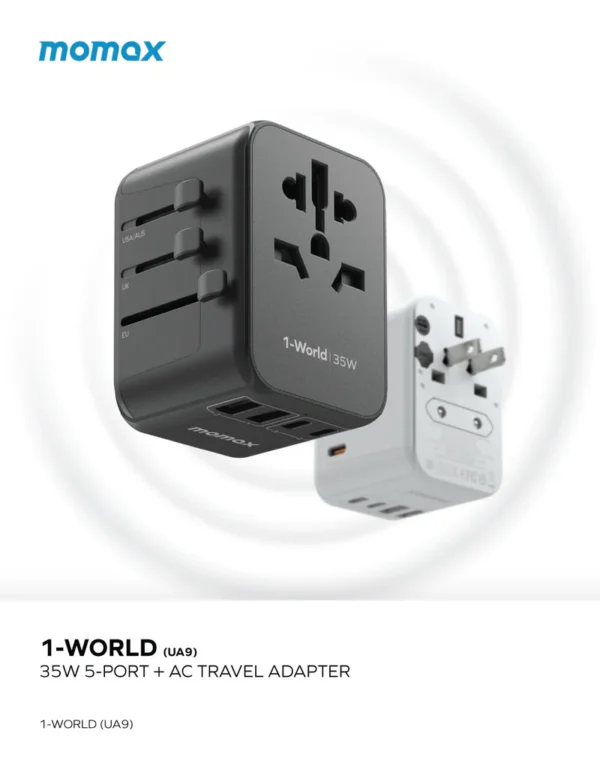 1-World USB PD35W 5 USB 旅行充電插座：圖片 3