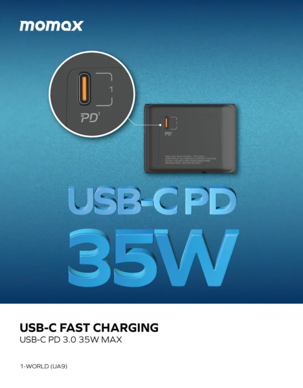 1-World USB PD35W 5 USB 旅行充電插座：圖片 4